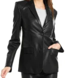 Bold Clasic Leather Blazer