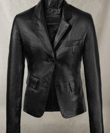 Bold Clasic Leather Blazer