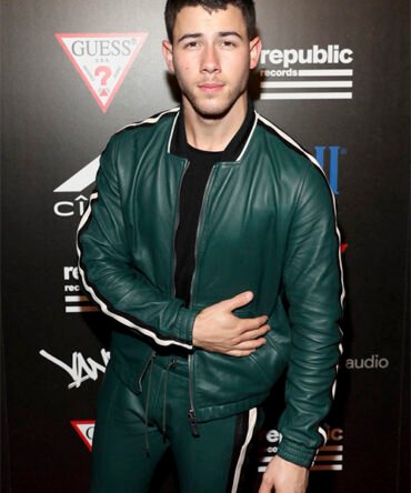 Nick Jonass MTV Video Music Awards Leather Jacket and Pants Set