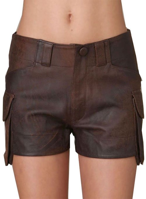 Leather Cargo Shorts Style # 102