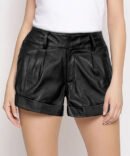 Margot Robbiee Leather Shorts